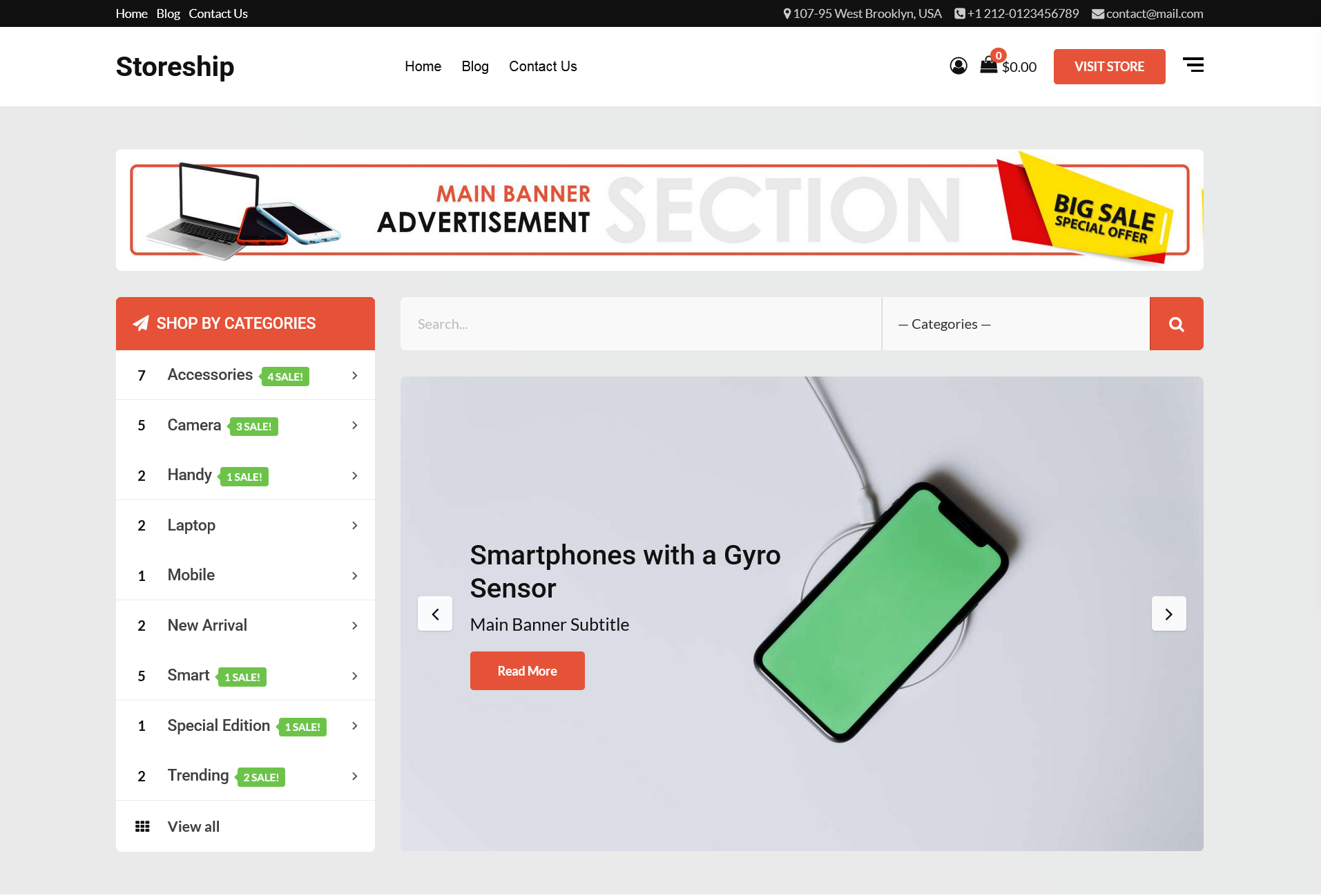 Electronic E-commerce Website